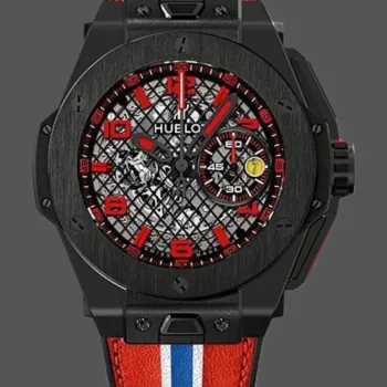 Hublot Big Bang Ferrari 401.CX.1123.VR Replica - Cinturino in Pelle Fibra di Carbonio