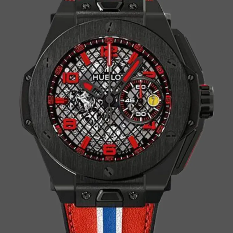 Hublot Big Bang Ferrari 401.CX.1123.VR Replica - Cinturino in Pelle Fibra di Carbonio