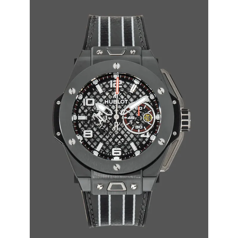 Hublot Big Bang Ferrari 401.FX.1123.VR Replica - Cinturino in Pelle Ceramica
