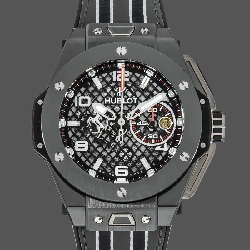 Hublot Big Bang Ferrari 401.FX.1123.VR Replica - Cinturino in Pelle Ceramica