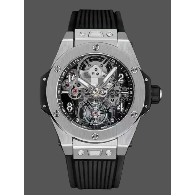 Hublot Big Bang Tourbillon BB-TB-45-SK Replica - Cinturino Caucciu Acciaio Inossidabile