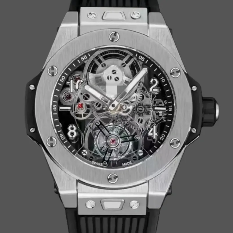 Hublot Big Bang Tourbillon BB-TB-45-SK Replica - Cinturino Caucciu Acciaio Inossidabile
