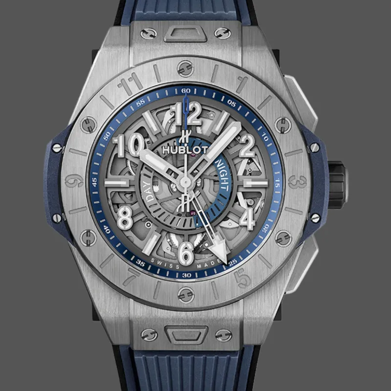 Hublot Big Bang Unico GMT 471.NX.7112.RX Replica - Cinturino Caucciu Titanio