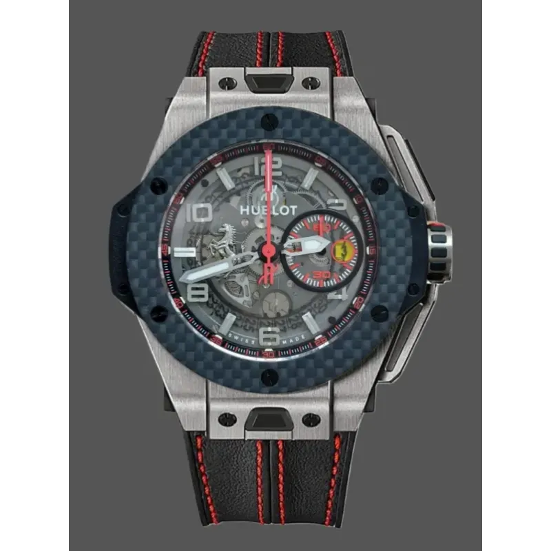 Hublot Big Bang Ferrari 401.NX.0123.VR Replica - Cinturino in Pelle Titanio