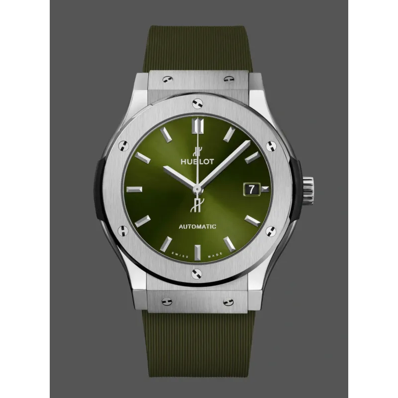 Hublot Classic Fusion Titanium Green 542.NX.8970.RX Replica - Quadrante Verde