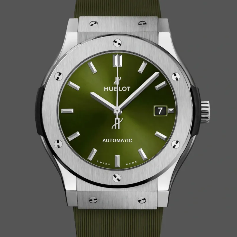Hublot Classic Fusion Titanium Green 542.NX.8970.RX Replica - Quadrante Verde