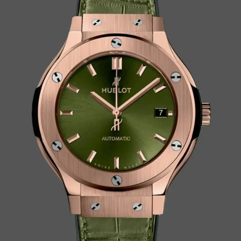 Hublot Classic Fusion King Gold Green Unisex CLASSIC FUSION KING GOLD GREEN 38MM Replica - Quadrante Verde