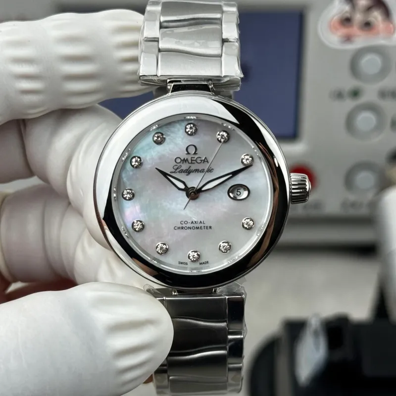 Omega Ladymatic Unisex 425.30.34.20.55.002 Replica - Quadrante Madreperla Acciaio Inossidabile