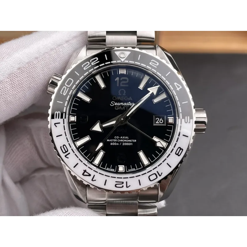 Omega Seamaster Planet Ocean GMT 215.30.44.22.01.001 Replica - Quadrante Nero
