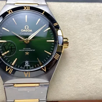 Omega Constellation 131.20.41.21.10.001 (TWO-TONE BRACELET EDITION) Replica - Quadrante Verde