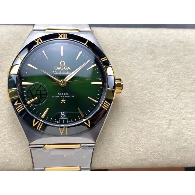 Omega Constellation 131.20.41.21.10.001 (TWO-TONE BRACELET EDITION) Replica - Quadrante Verde