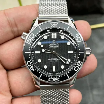 Omega Seamaster 210.30.42.20.01.010 Replica - Quadrante Nero Lunetta Scanalata