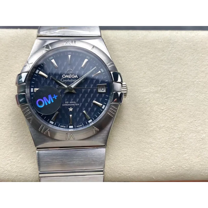 Omega Constellation 123.10.38.21.03.001 Replica - Quadrante Blu Acciaio Inossidabile