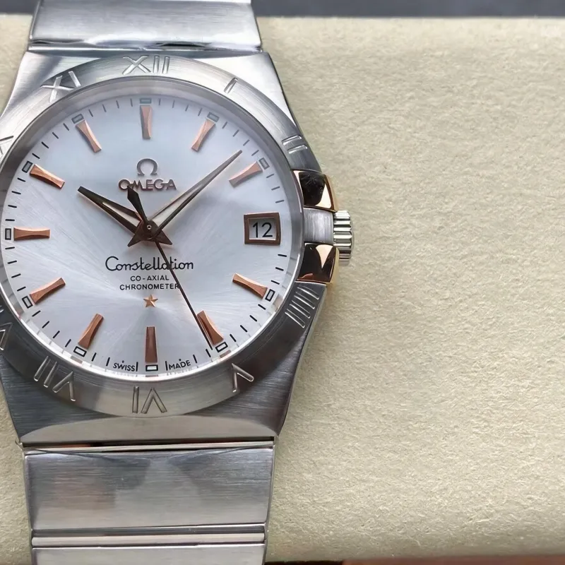 Omega Constellation 123.20.38.21.02.004 Replica - Quadrante Argento Acciaio Inossidabile