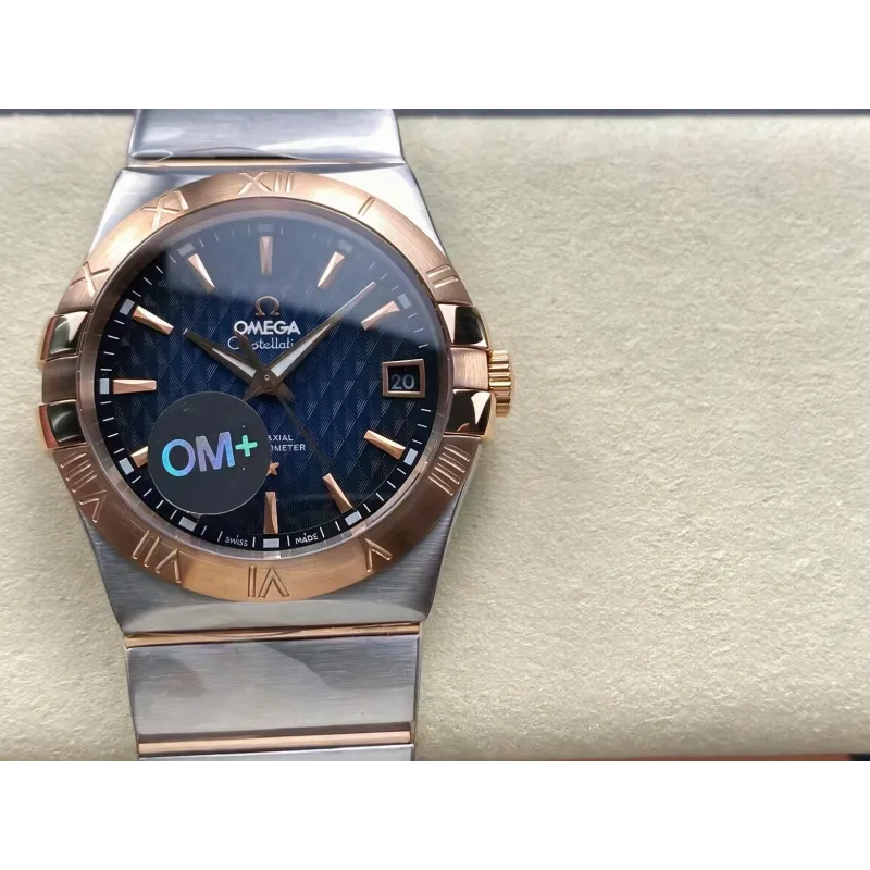 Omega Constellation 123.20.38.21.03.001 Replica - Quadrante Blu Acciaio Inossidabile