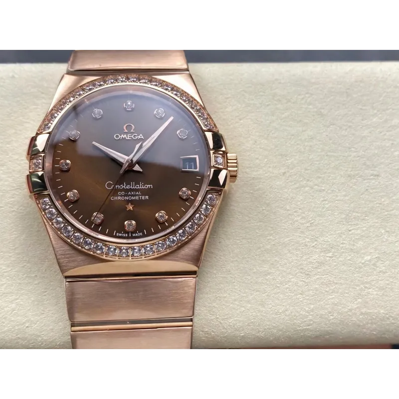 Omega Constellation 123.55.38.21.63.001 Replica - Quadrante Marrone Bicolore