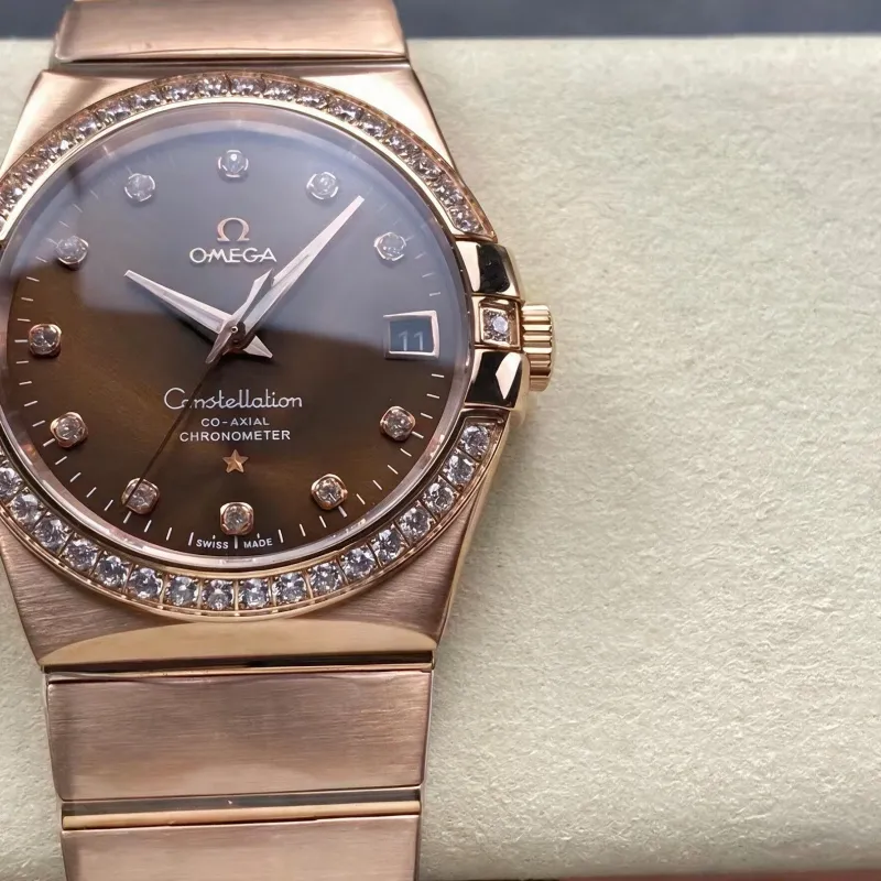 Omega Constellation 123.55.38.21.63.001 Replica - Quadrante Marrone Bicolore
