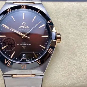 Omega Constellation 131.20.41.21.13.001 (TWO-TONE BRACELET VERSION) Replica - Quadrante Rosso