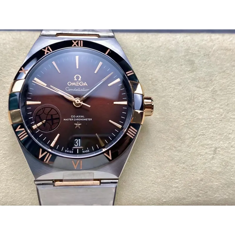 Omega Constellation 131.20.41.21.13.001 (TWO-TONE BRACELET VERSION) Replica - Quadrante Rosso