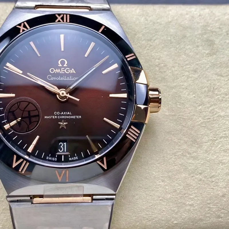 Omega Constellation 131.20.41.21.13.001 (TWO-TONE BRACELET VERSION) Replica - Quadrante Rosso