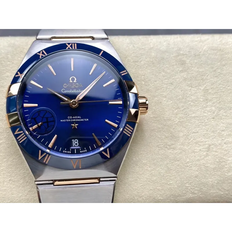 Omega Constellation 131.23.41.21.03.001 (TWO-TONE BRACELET EDITION) Replica - Quadrante Blu