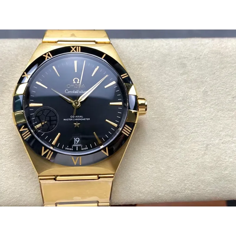 Omega Constellation 131.63.41.21.01.001 (YELLOW GOLD BRACELET) Replica - Quadrante Nero