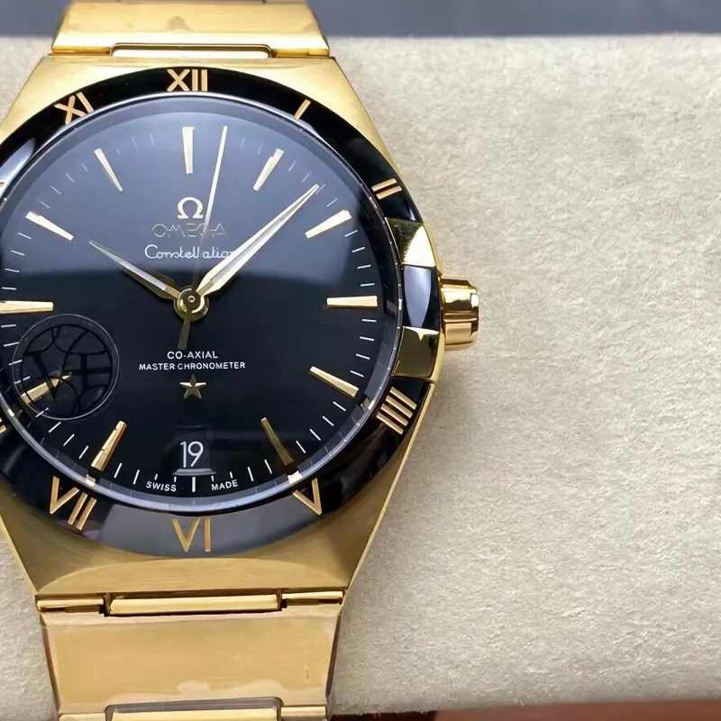 Omega Constellation 131.63.41.21.01.001 (YELLOW GOLD BRACELET) Replica - Quadrante Nero