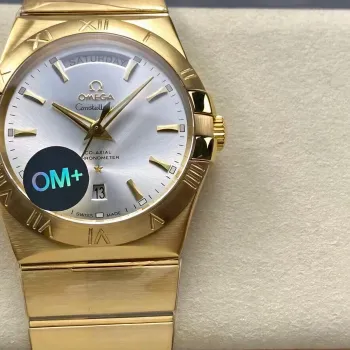 Omega Constellation 123.50.38.22.02.002 Replica - Quadrante Argento Lunetta Scanalata