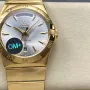 Omega Constellation 123.50.38.22.02.002 Replica - Quadrante Argento Lunetta Scanalata