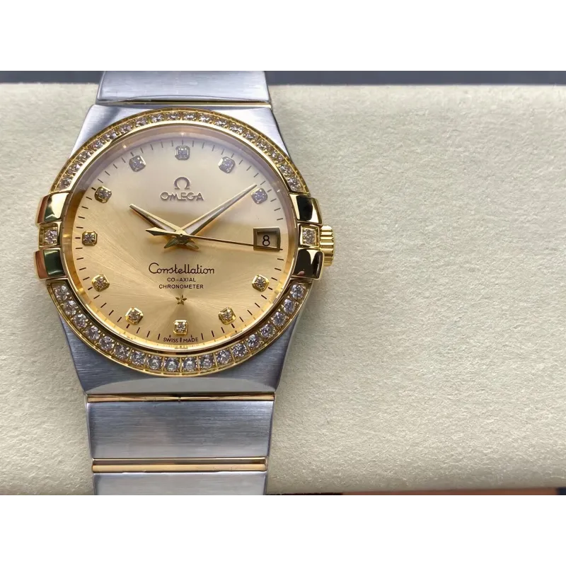 Omega Constellation 123.25.38.21.58.001 Replica - Quadrante Champagne Acciaio Inossidabile