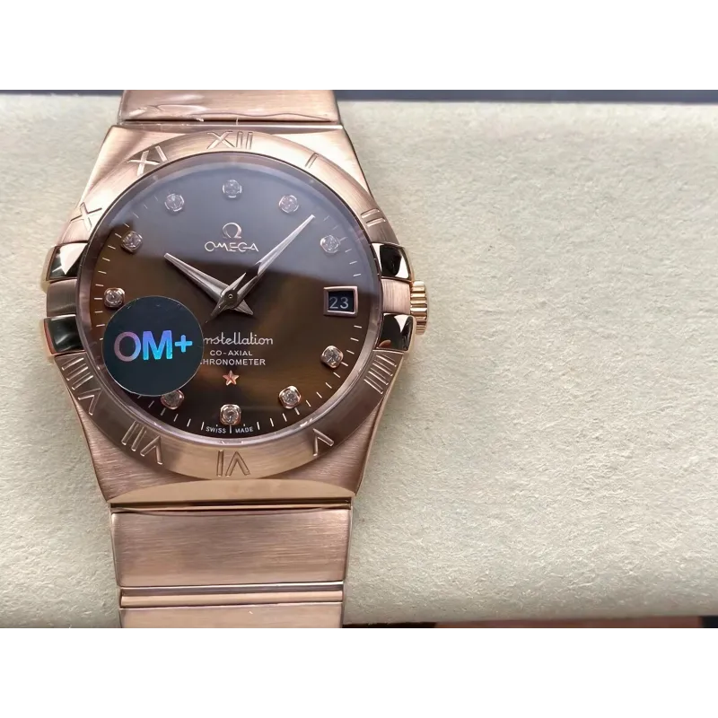 Omega Constellation 123.50.38.21.63.001 Replica - Quadrante Marrone Bicolore