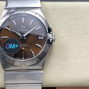 Omega Constellation 123.10.38.21.10.001 Replica - Quadrante Marrone Acciaio Inossidabile