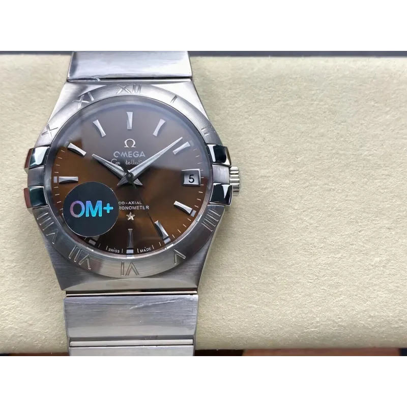 Omega Constellation 123.10.38.21.10.001 Replica - Quadrante Marrone Acciaio Inossidabile