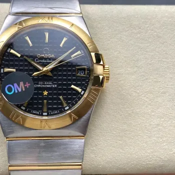 Omega Constellation 123.20.38.21.01.002 Replica - Quadrante Nero Acciaio Inossidabile