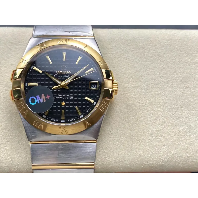 Omega Constellation 123.20.38.21.01.002 Replica - Quadrante Nero Acciaio Inossidabile