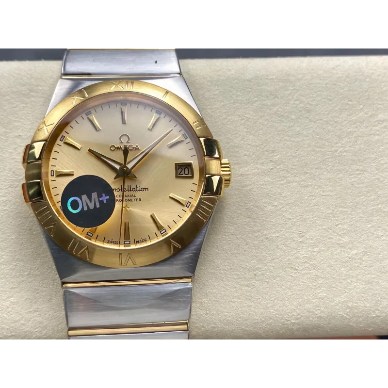 Omega Constellation 123.20.38.21.08.001 Replica - Quadrante Champagne Acciaio Inossidabile