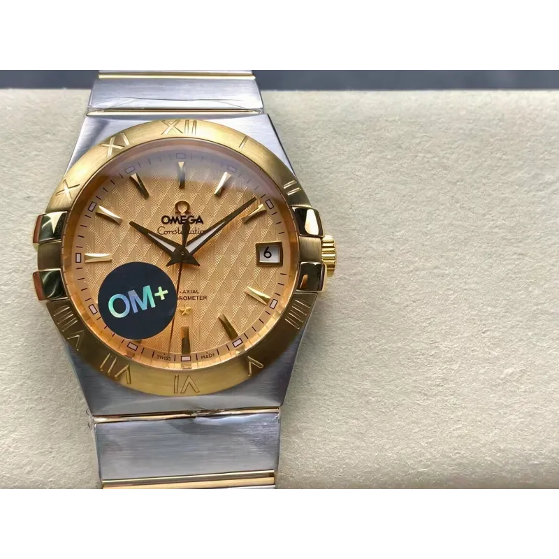 Omega Constellation 123.20.38.21.08.002 Replica - Quadrante Champagne Acciaio Inossidabile