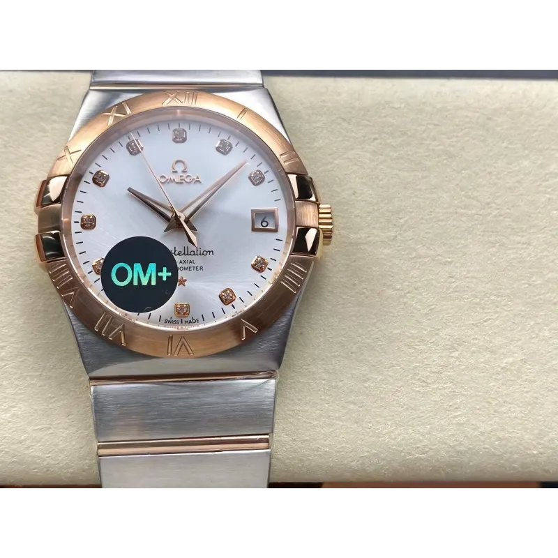 Omega Constellation 123.20.38.21.52.001 Replica - Quadrante Argento Acciaio Inossidabile
