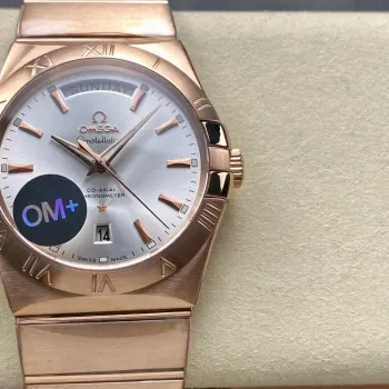 Omega Constellation 123.50.38.22.02.001 Replica - Quadrante Argento Lunetta Scanalata