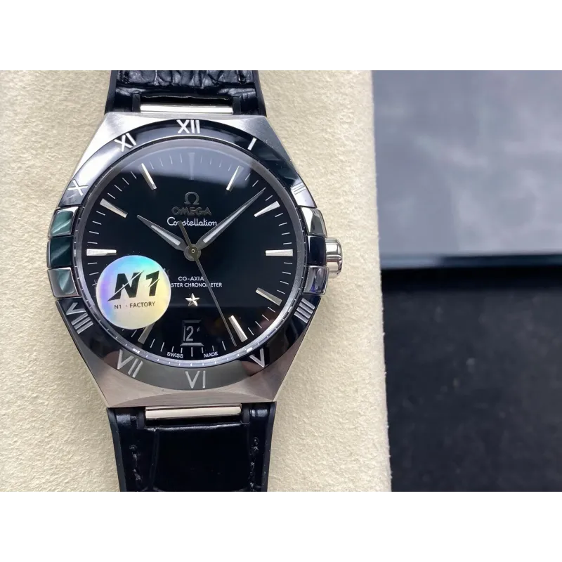 Omega Constellation 131.33.41.21.01.001 Replica - Quadrante Nero Acciaio Inossidabile