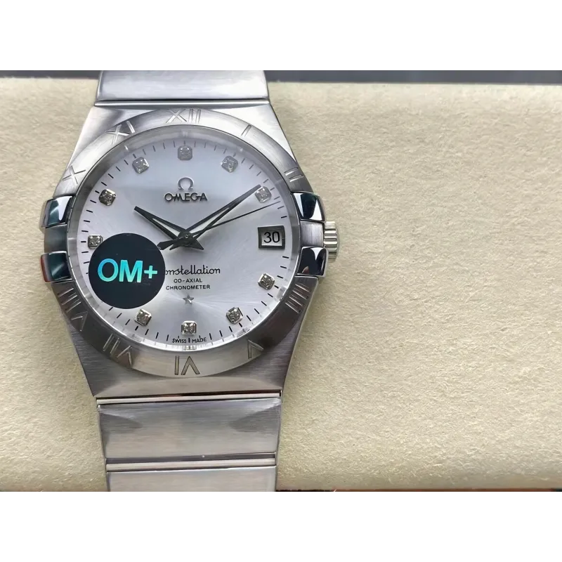 Omega Constellation 123.10.38.21.52.001 Replica - Quadrante Argento Acciaio Inossidabile