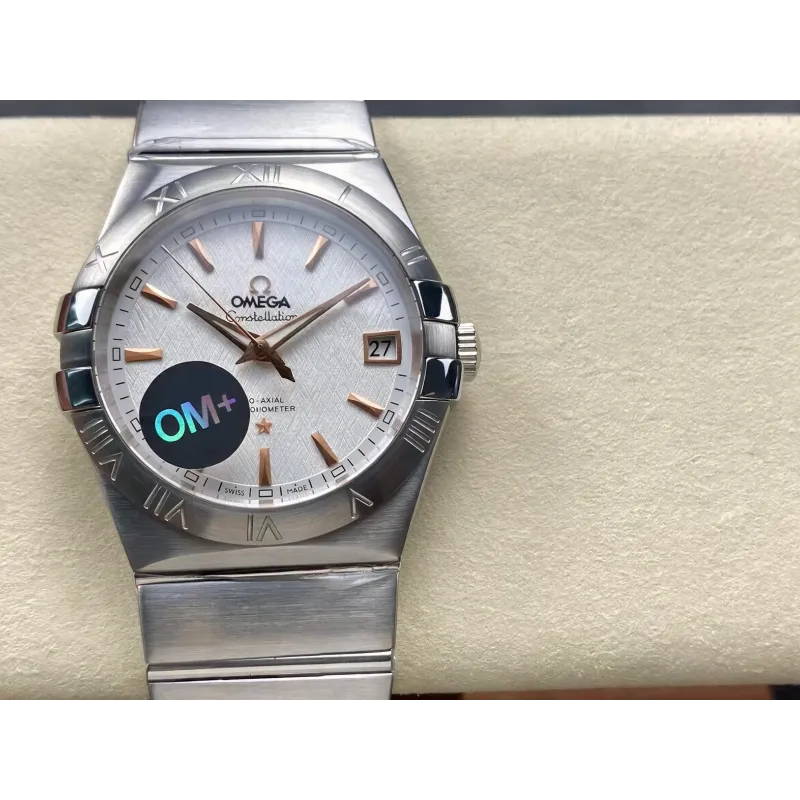 Omega Constellation 123.10.38.21.02.002 Replica - Quadrante Argento Acciaio Inossidabile
