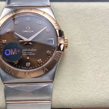 Omega Constellation 123.20.38.21.63.001 Replica - Quadrante Marrone Acciaio Inossidabile