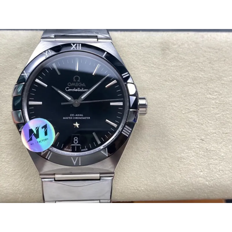 Omega Constellation 131.30.41.21.01.001 Replica - Quadrante Nero Acciaio Inossidabile