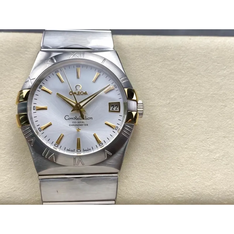 Omega Constellation 123.20.38.21.02.005 Replica - Quadrante Argento Acciaio Inossidabile