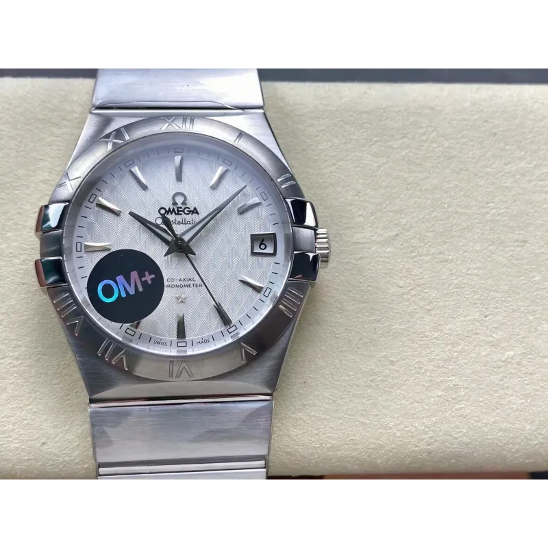 Omega Constellation 123.10.38.21.02.003 Replica - Quadrante Argento Acciaio Inossidabile