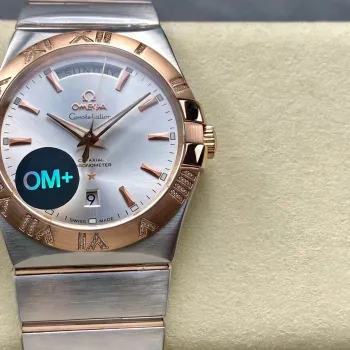 Omega Constellation 123.25.38.22.02.001 Replica - Quadrante Argento Lunetta Scanalata
