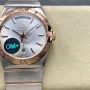 Omega Constellation 123.25.38.22.02.001 Replica - Quadrante Argento Lunetta Scanalata