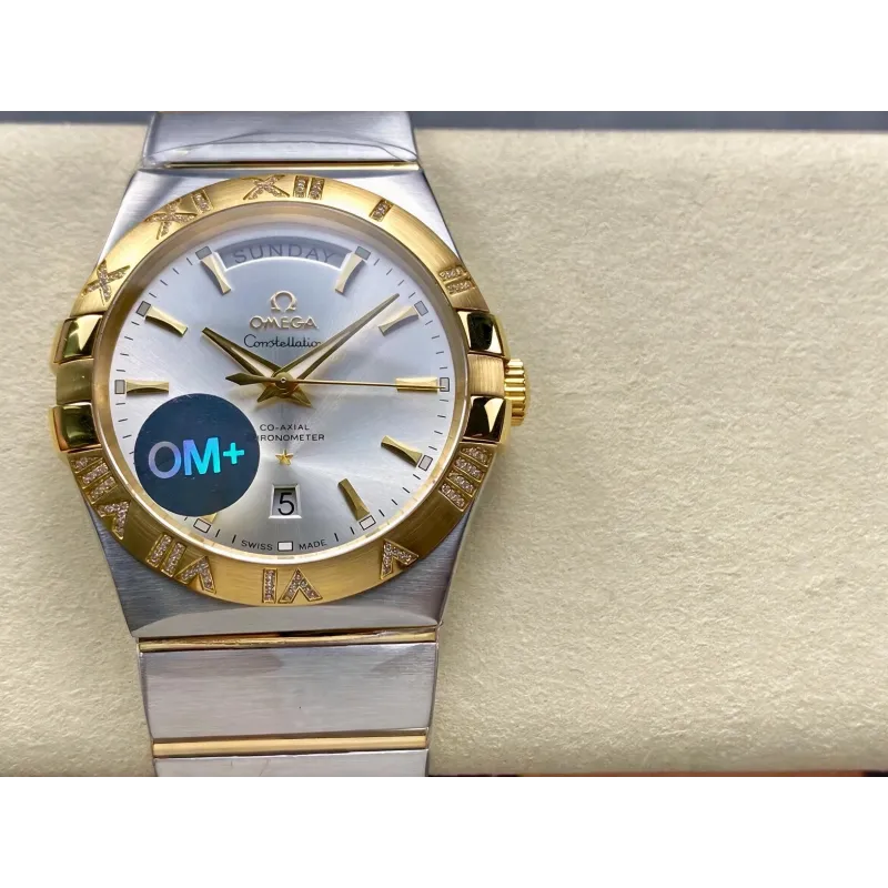 Omega Constellation 123.25.38.22.02.002 Replica - Quadrante Argento Acciaio Inossidabile