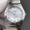 Omega Constellation Unisex 131.10.28.60.55.001 Replica - Quadrante Madreperla Lunetta Scanalata